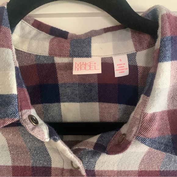 Red, White, and Blue Long Sleeve Flannel - Picture 2 of 4